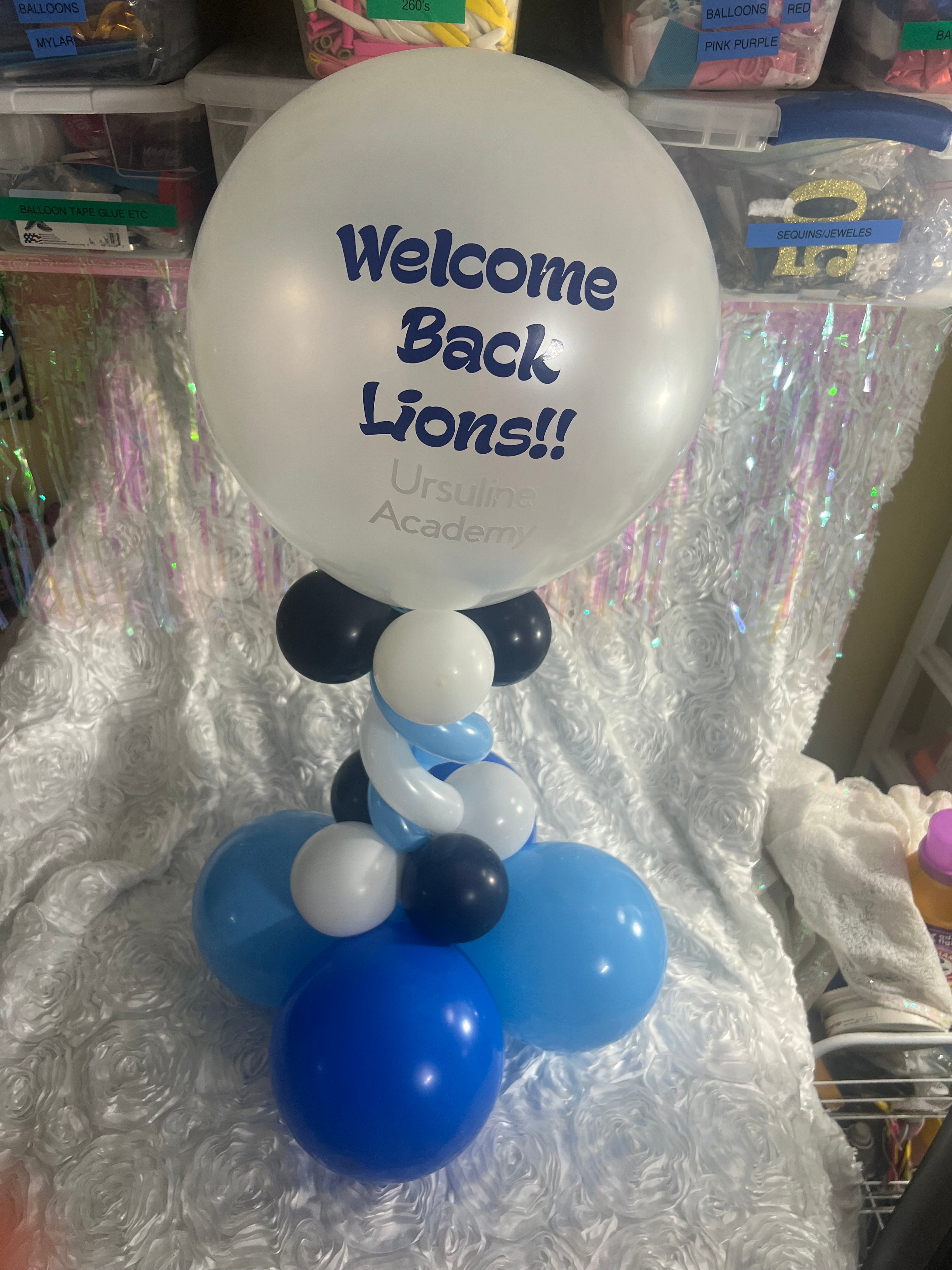 Back to School Balloon Centerpiece