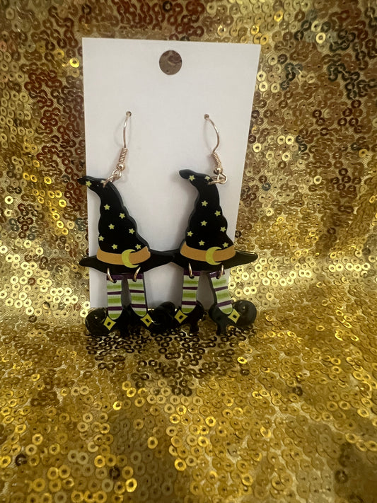 Witch hat earrings