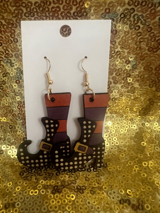 Witch shoes earrings