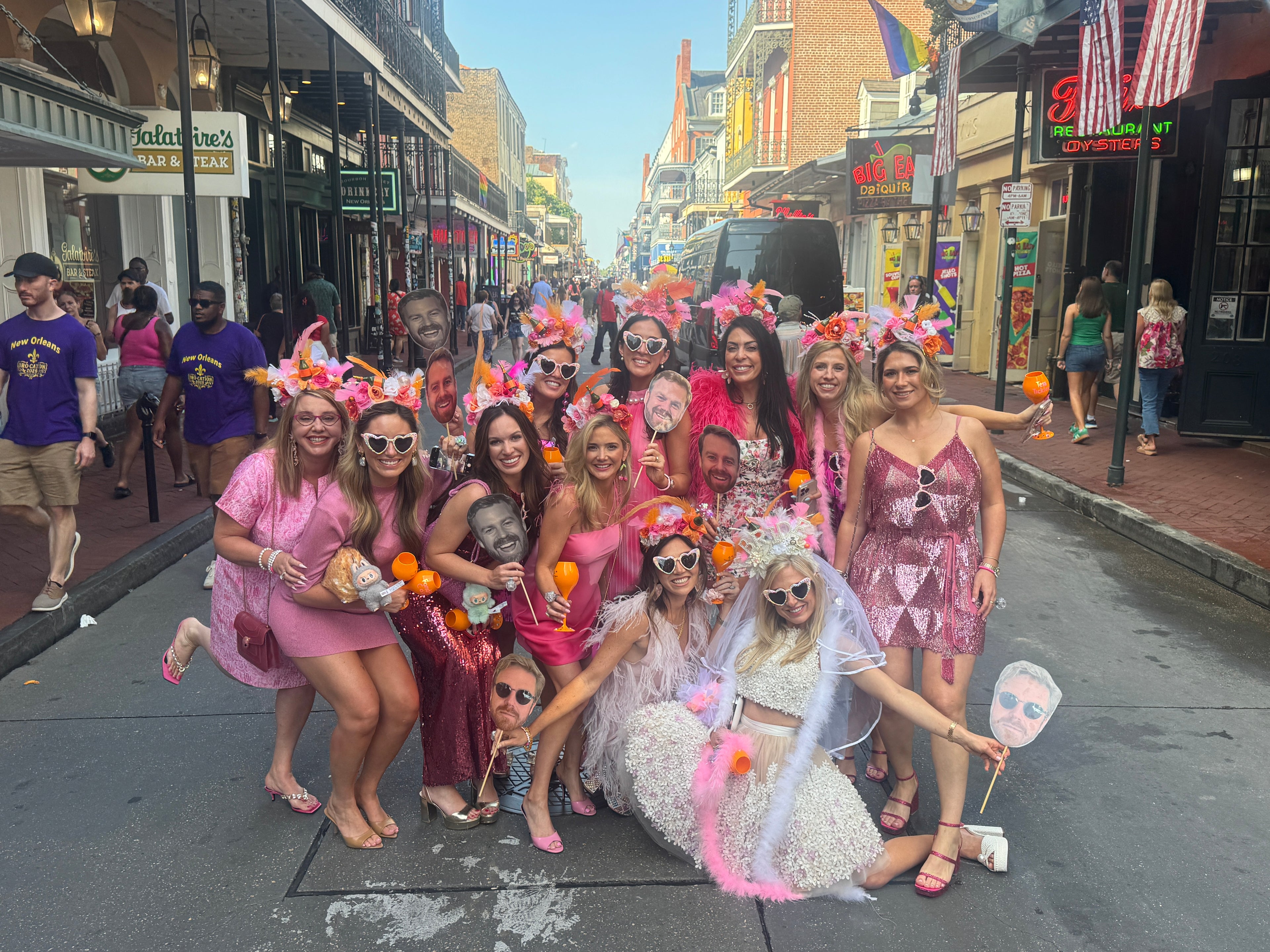 Brunch group headpieces