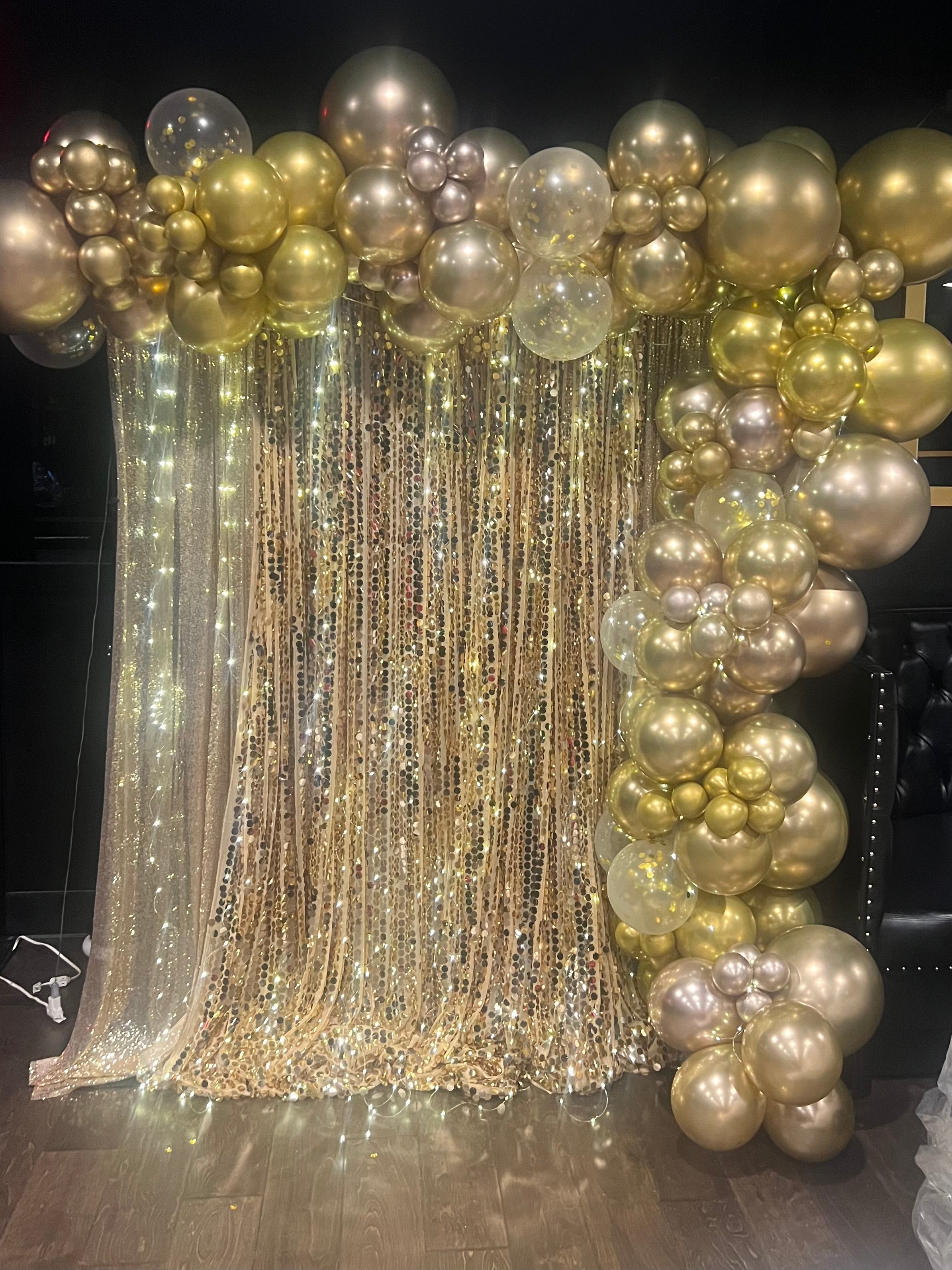 Gold Sequin curtain backdrop
