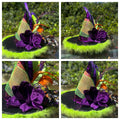 Purple, Green & Black With Hat