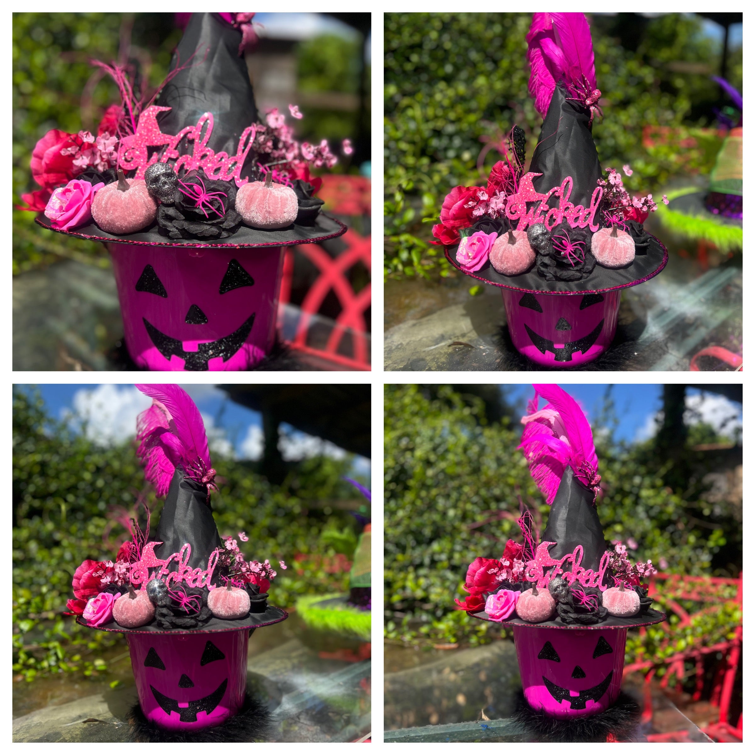 Pink Witch Hat Centerpiece