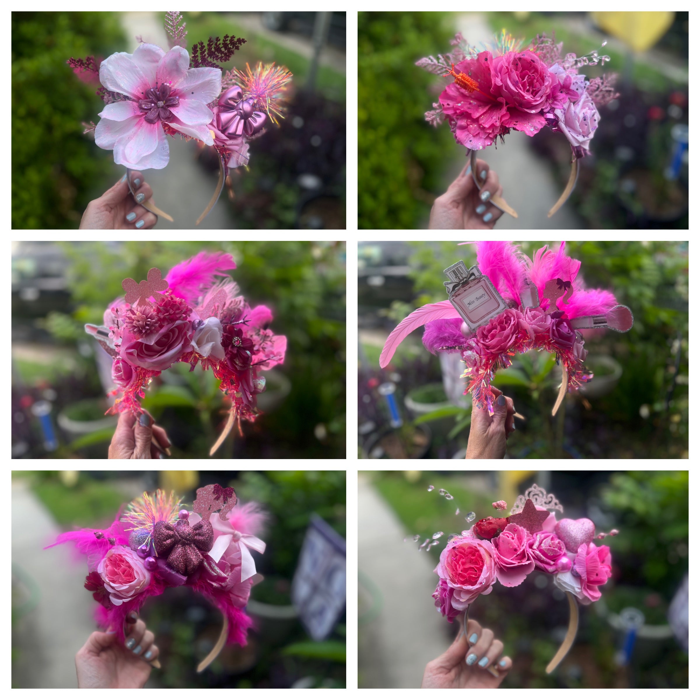Brunch group headpieces
