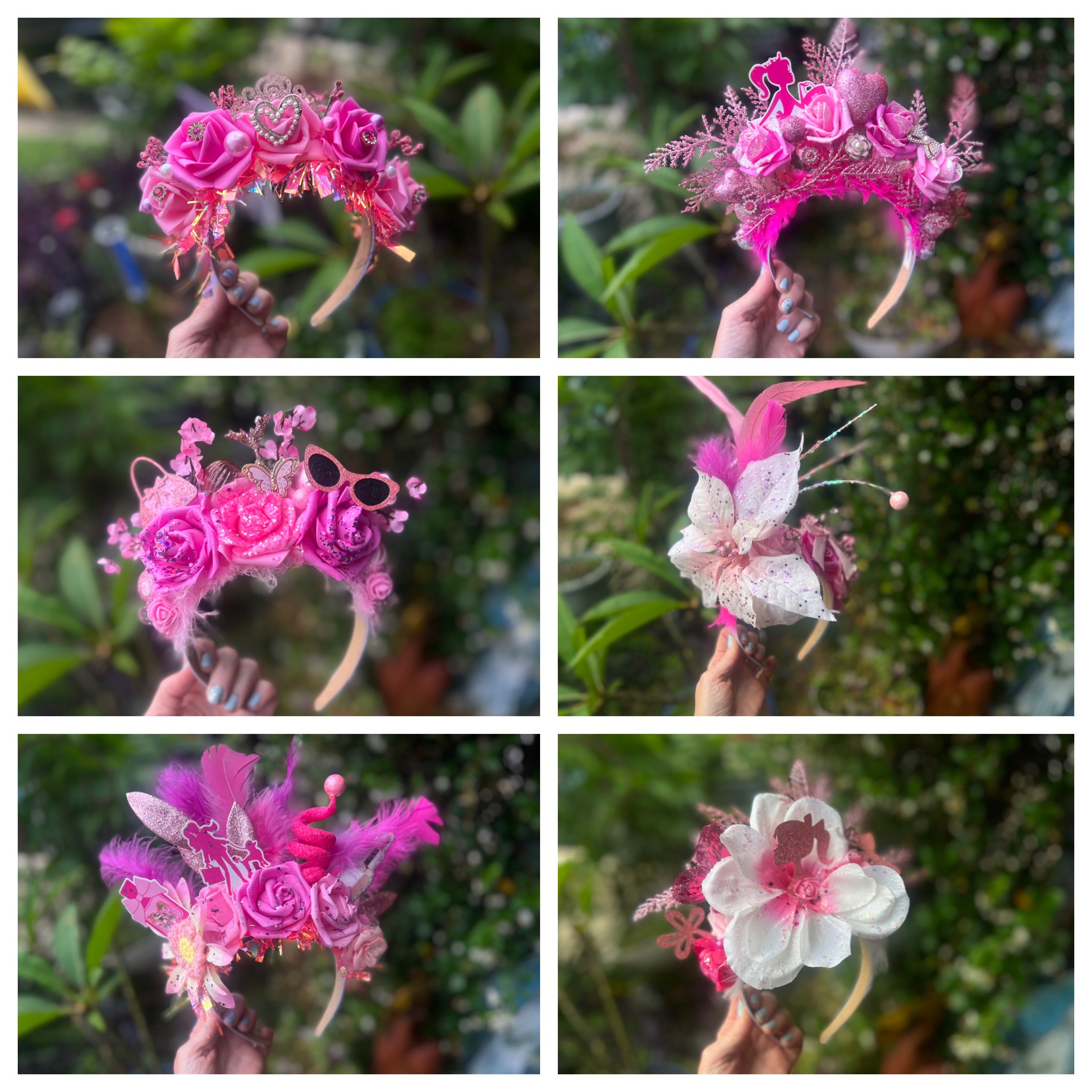 Brunch group headpieces