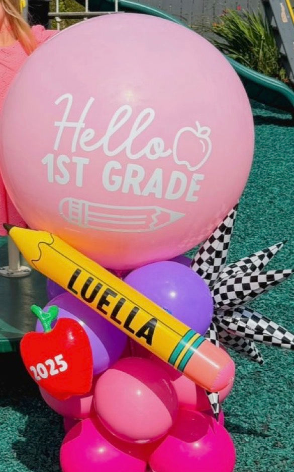 Back to school balloon stack
